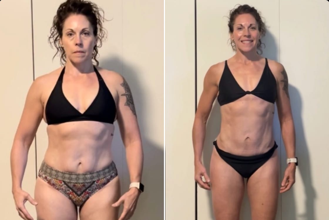 Heidi Lloyd before and after the challenge